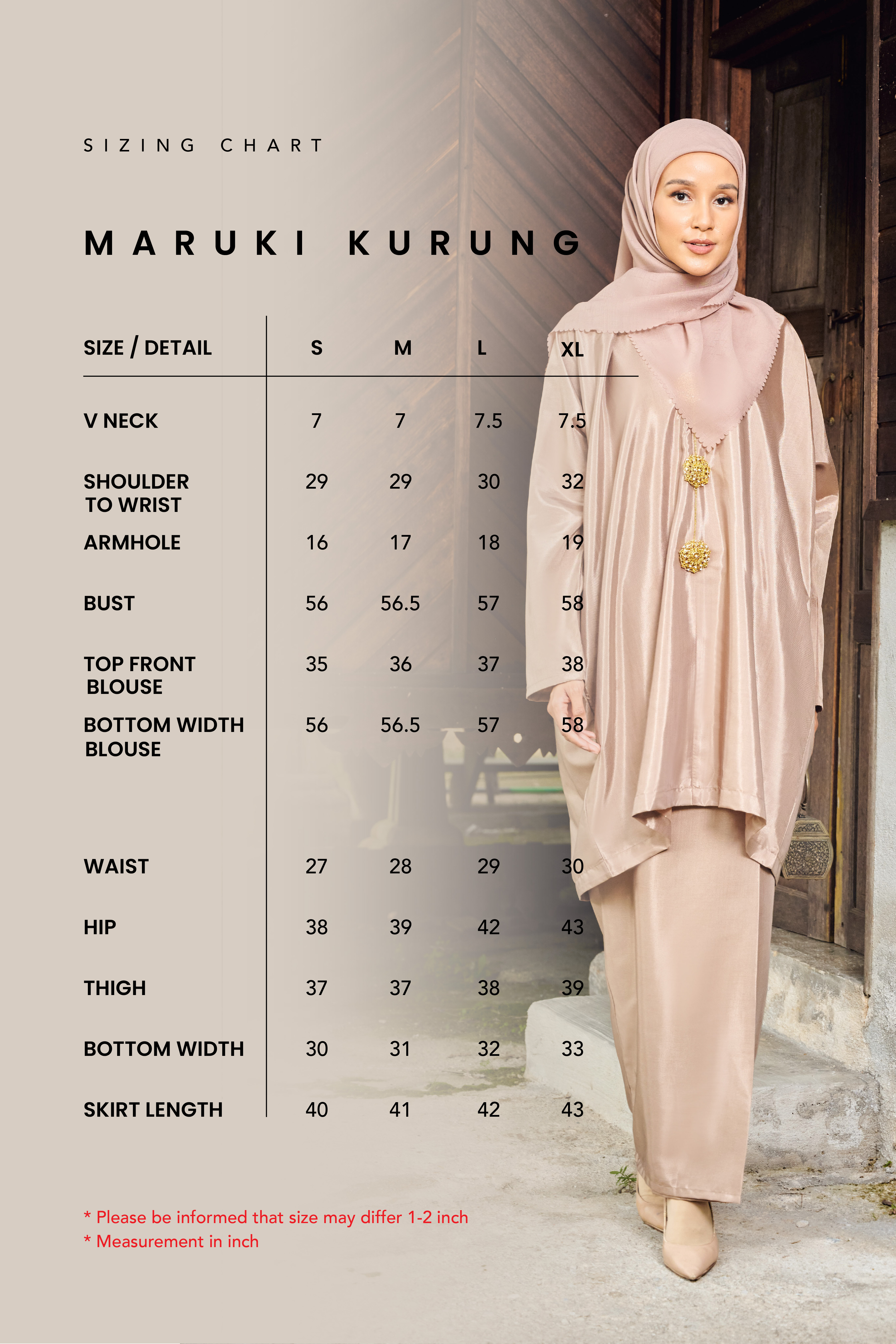 (AS-IS) Meraki Kurung in Wood